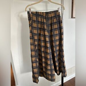 AMICI by Baci Women's Cotton Brown Black Palazo Pants, size Small